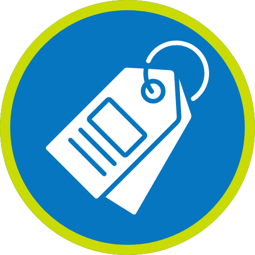 2 - timeline overview 2 | HWH Environmental Price tag icon inside a blue circular badge with a lime border