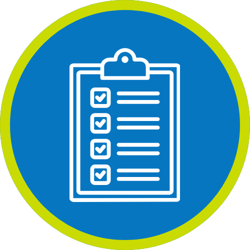 2 - timeline overview | HWH Environmental Checklist icon: clipboard with four checked items, representing a to-do list
